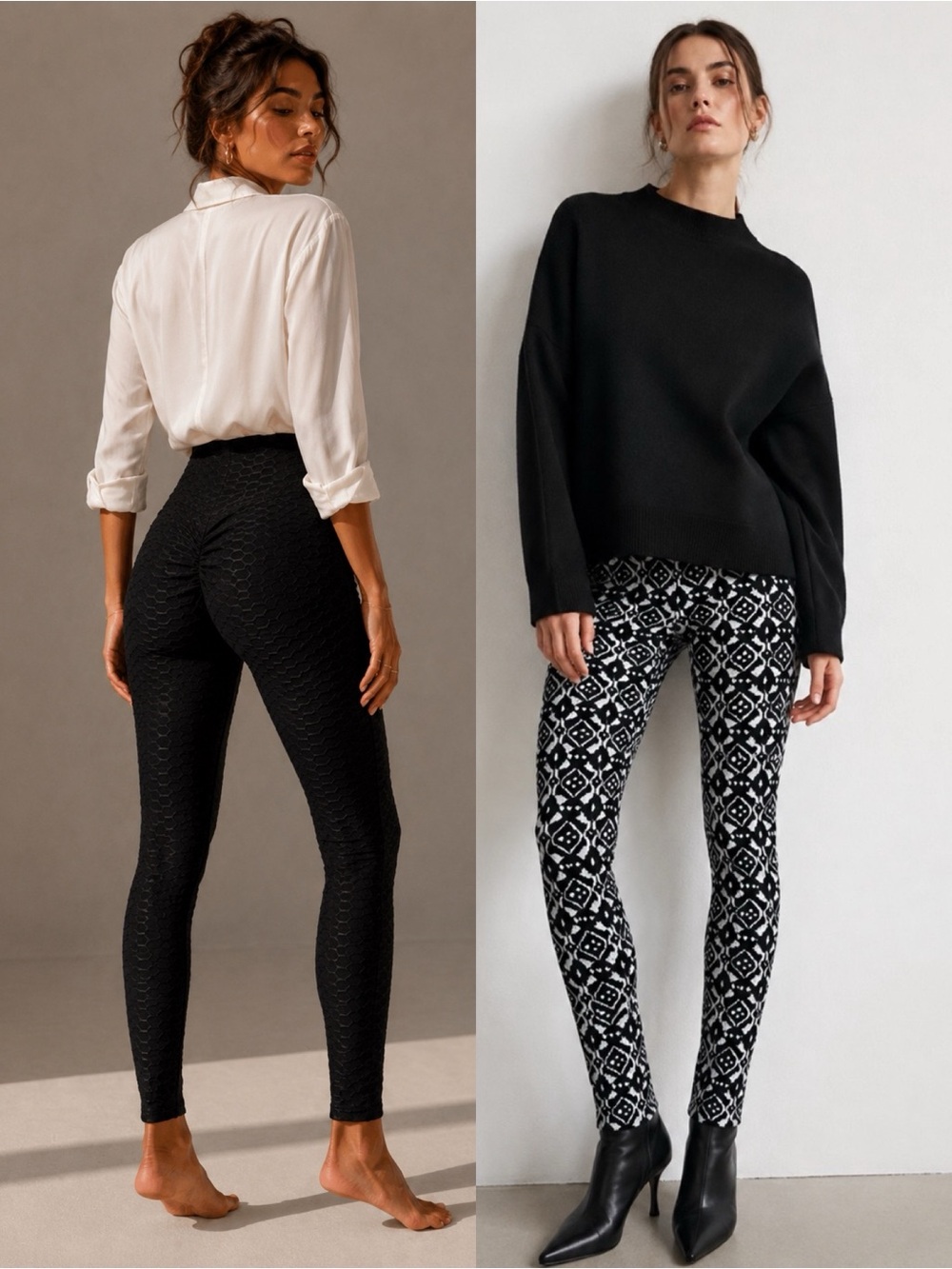 2 Pair of Thick Winter Leggings Size M
